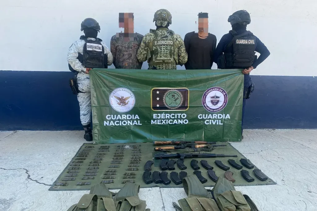 Detenidos 2 hombres en Parácuaro en posesión de armas de fuego informó SSP