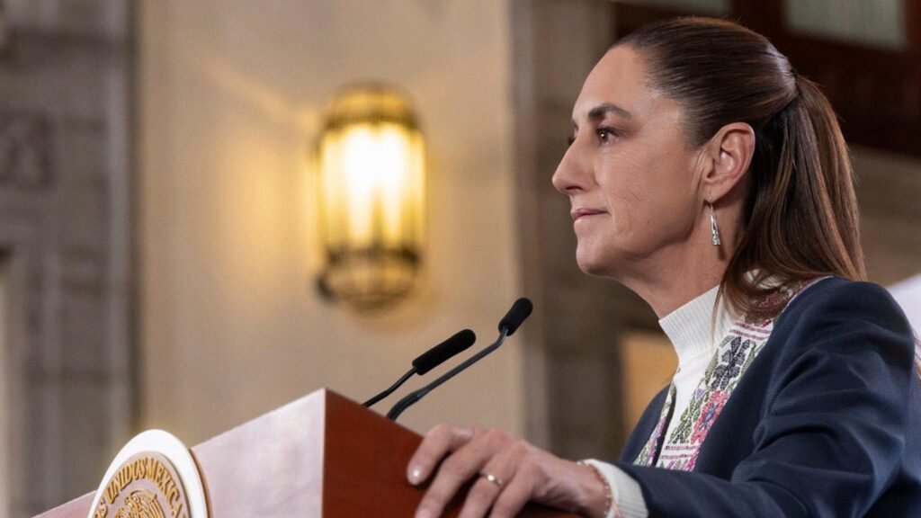 Claudia Sheinbaum habla en conferencia en Palacio Nacional sobre la llamada con Donald Trump tras el operativo en Jalisco donde murió El Mencho.