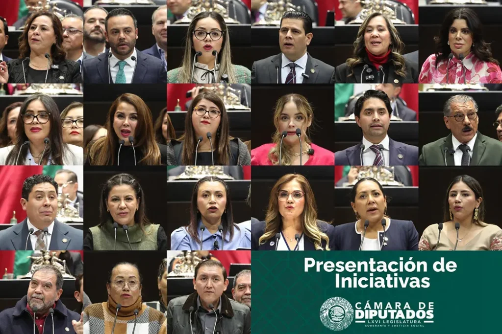 Sesión ordinaria del Pleno de la Cámara de Diputados donde se presentan 24 iniciativas legislativas.