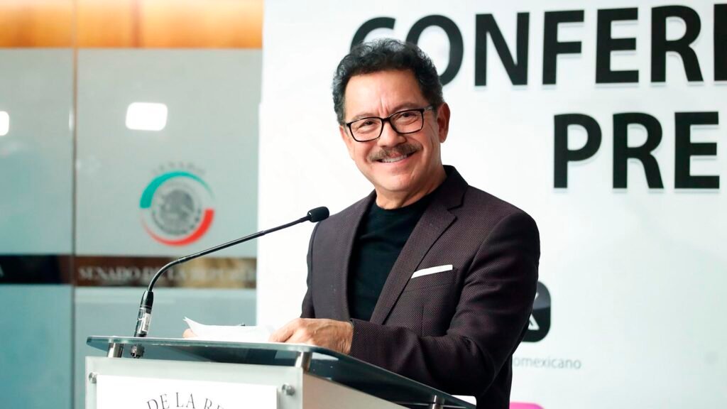 Ignacio Mier habla ante medios sobre el consenso y la ruta legislativa de la reforma electoral en el Senado de la República.