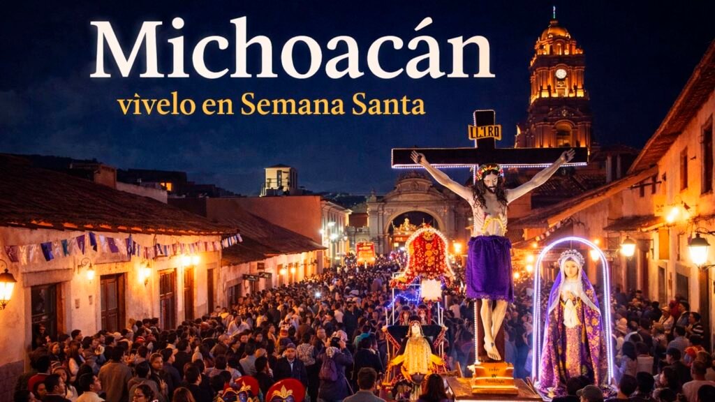 Procesión nocturna de los Cristos en Tlalpujahua