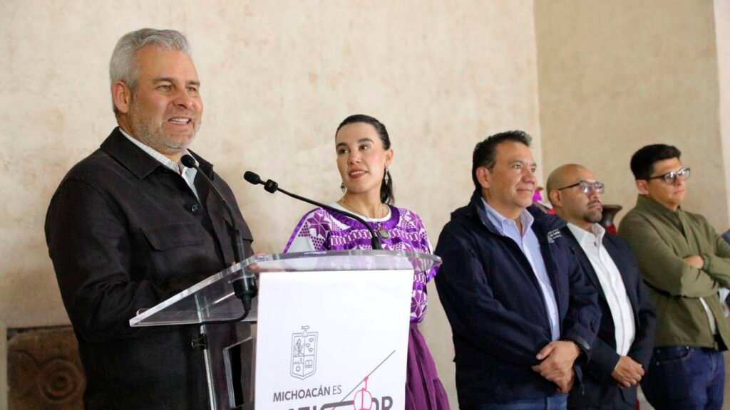 Alfredo Ramírez Bedolla anuncia nueva ruta aérea AIFA Morelia Uruapan