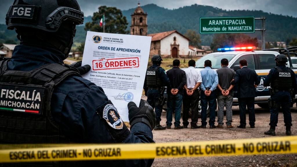 Fiscalía de Michoacán obtiene órdenes de aprehensión por caso Arantepacua