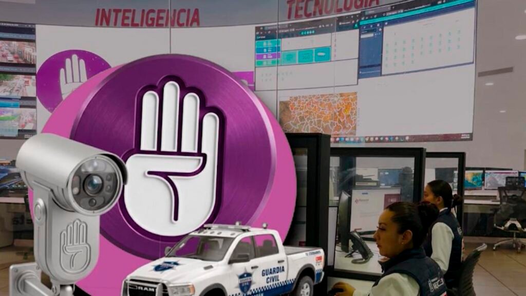 Aplicación 911 Michoacán con botón Línea Violeta
