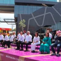 Baltazar Gaona durante posicionamiento sobre teleférico de Uruapan