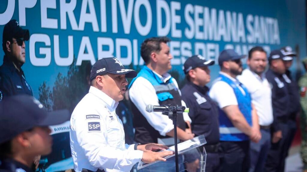 José Antonio Cruz Medina durante arranque del operativo Guardianes del Camino