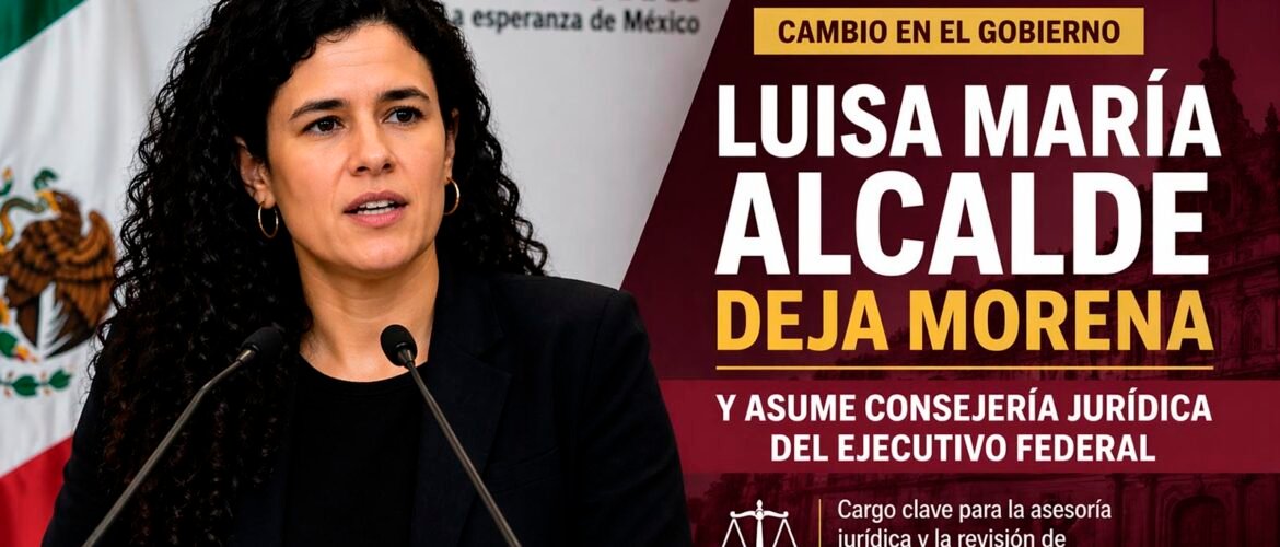 Luisa María Alcalde tras dejar la dirigencia de Morena en 2026