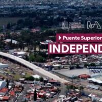 Paso superior del puente ferroviario Independencia en Morelia