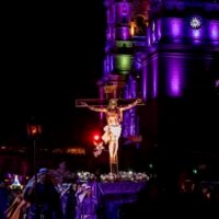 Procesión del Silencio en Morelia durante Semana Santa