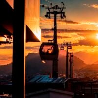 Teleférico de Uruapan con vista al atardecer