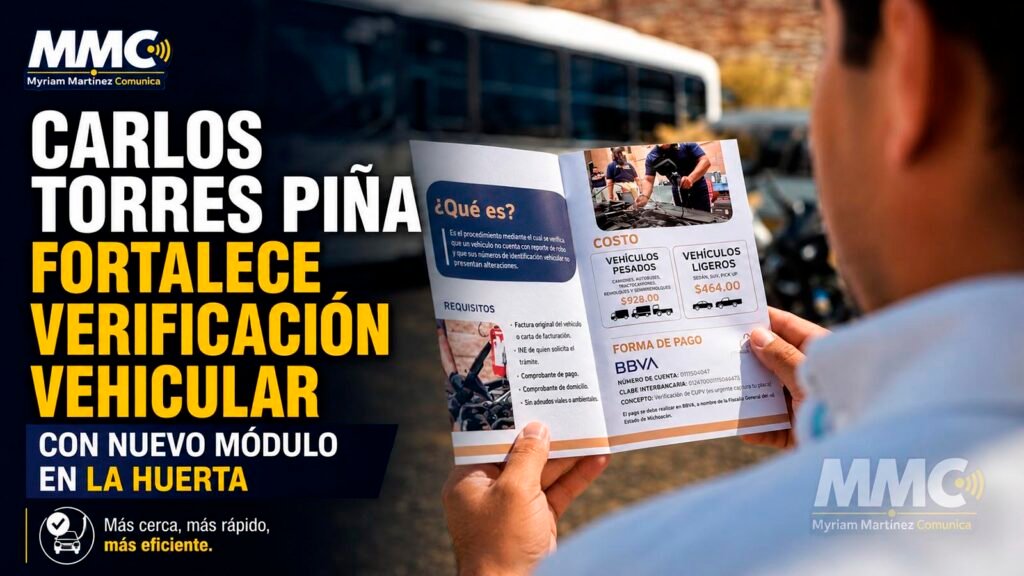 La Fiscalía de Michoacán abrió un nuevo módulo de verificación vehicular en La Huerta, Morelia, para reforzar seguridad en compra y venta de autos.