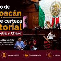 Congreso de Michoacán avala límites territoriales entre Morelia y Charo