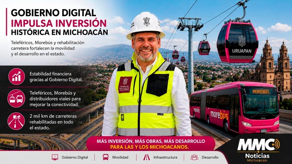 Obras de movilidad e infraestructura impulsadas por el Gobierno Digital en Michoacán