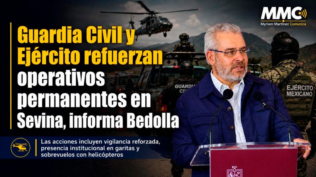 Alfredo Ramírez Bedolla informa sobre operativos permanentes de seguridad en Sevina