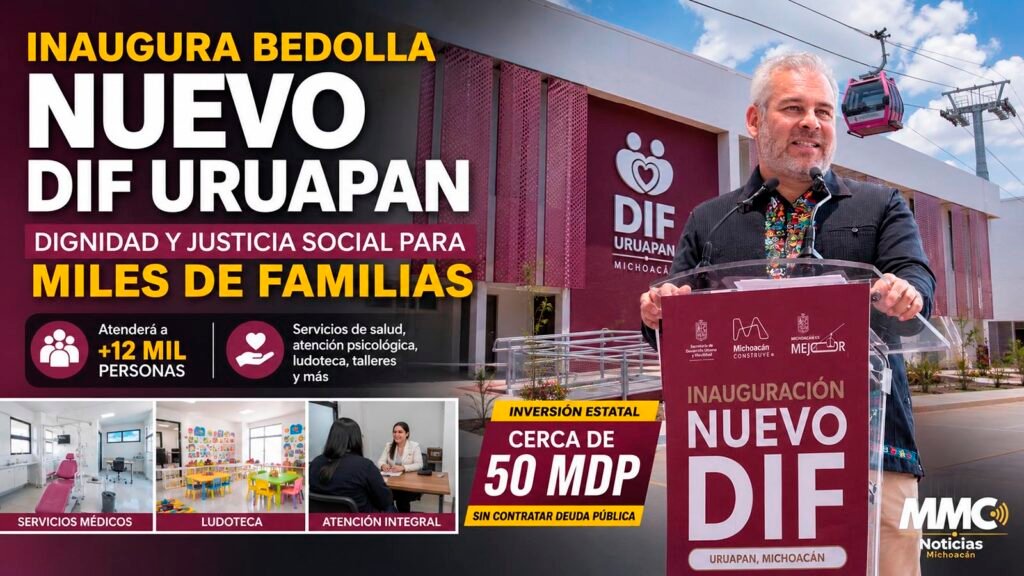Alfredo Ramírez Bedolla inaugura el nuevo complejo del DIF Uruapan en Michoacán