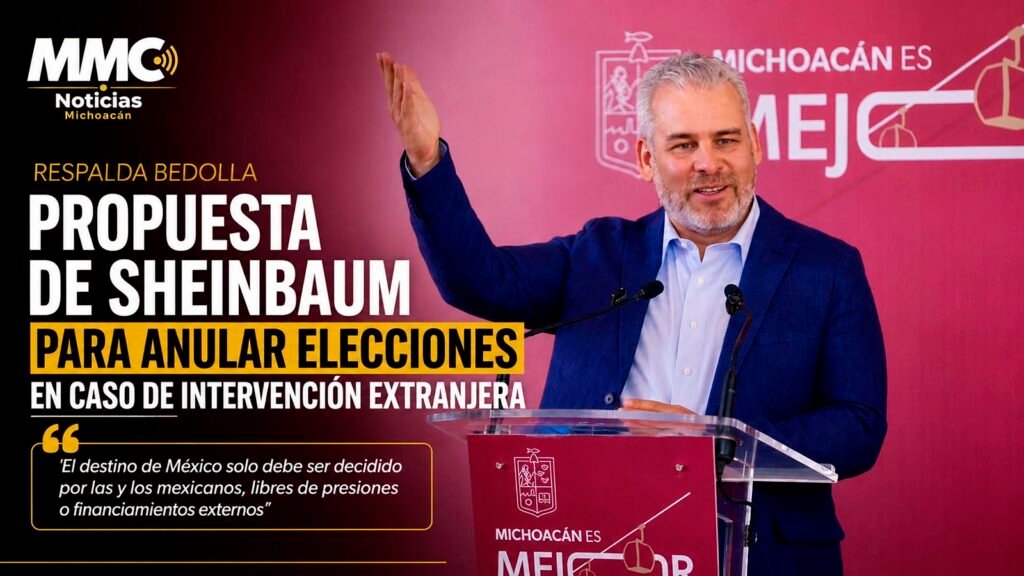 Alfredo Ramírez Bedolla respalda propuesta de Sheinbaum sobre nulidad electoral por intervención extranjera