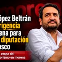 Andrés Manuel López Beltrán durante actividades políticas de Morena