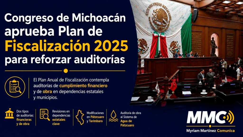 Diputadas y diputados del Congreso de Michoacán aprueban el Plan Anual de Fiscalización 2025