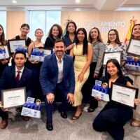 Grecia Aguilar durante entrega de la Condecoración al Mérito Juvenil 2026