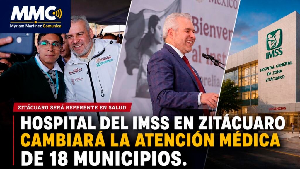 representación del nuevo hospital del IMSS en Zitácuaro, Michoacán