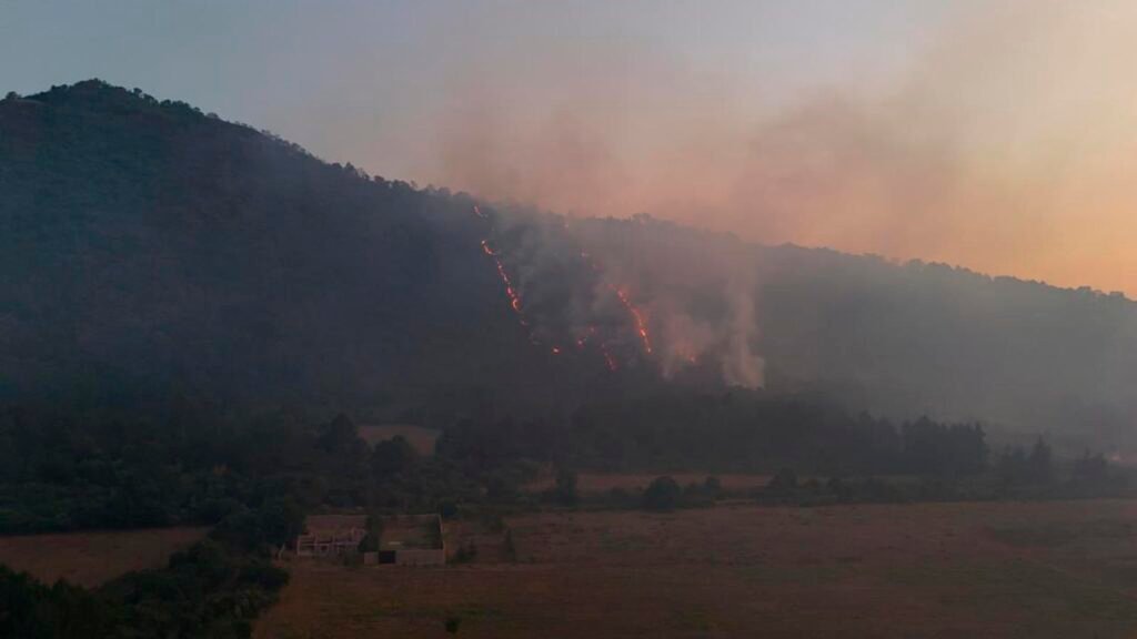Incendio forestal en Pátzcuaro