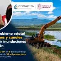 Luis Roberto Arias Reyes informa sobre limpieza de drenes y canales en Michoacán