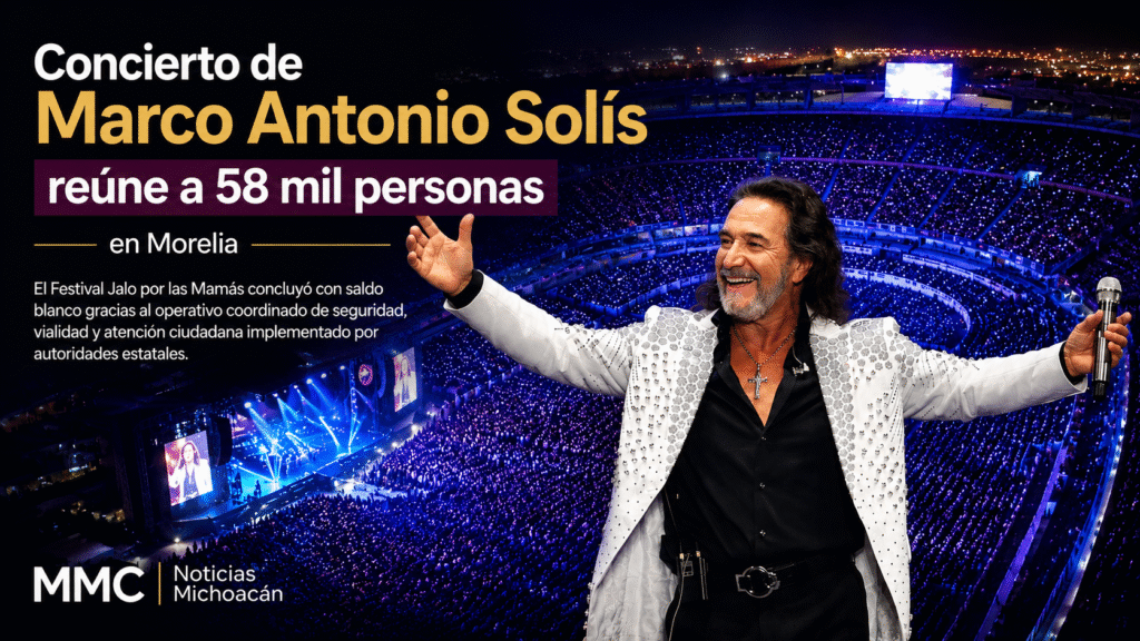 Marco Antonio Solís durante el concierto del Festival Jalo por las Mamás en Morelia