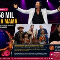 Marco Antonio Solís durante el concierto Jalo por las Mamás en el Estadio Morelos de Morelia