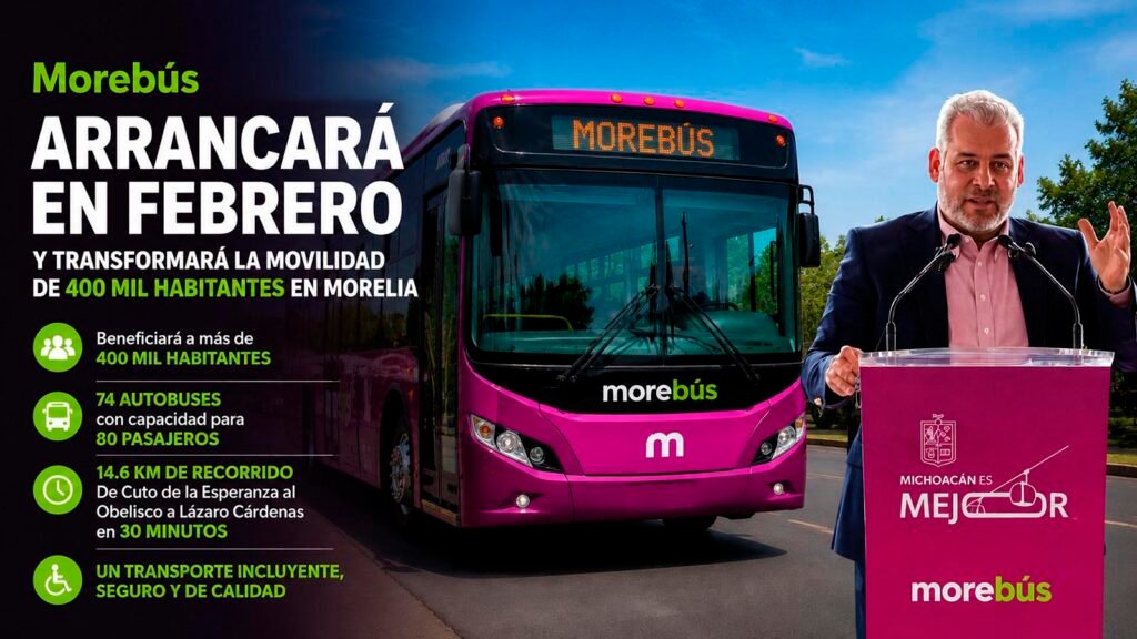 Proyecto Morebús mejorará la movilidad en Morelia