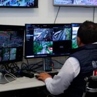 Elementos de la Guardia Civil realizan operativo de vigilancia en el Estadio Morelos