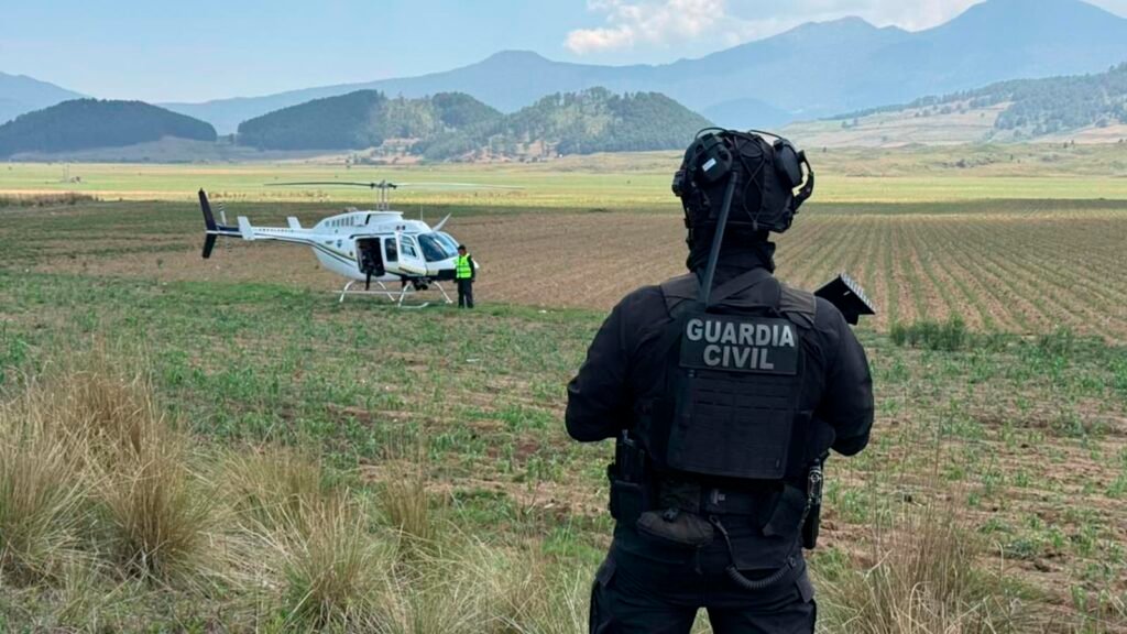 Operativo de seguridad con helicópteros en la Meseta Purépecha
