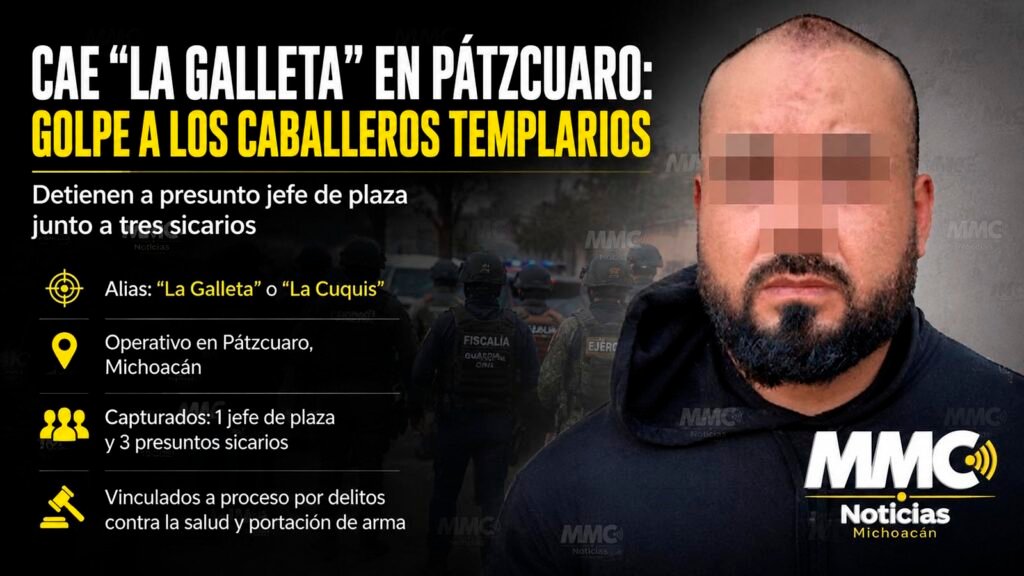 Elementos de seguridad durante operativo contra célula criminal en Michoacán