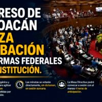 Diputadas y diputados durante sesión del Congreso de Michoacán sobre reformas legislativas