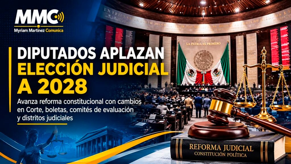 Sesión en Cámara de Diputados sobre reforma judicial y elección 2028