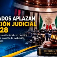 Sesión en Cámara de Diputados sobre reforma judicial y elección 2028