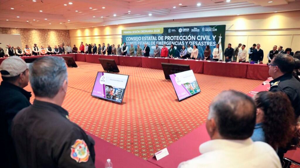 El Gobierno de Michoacán instaló en sesión permanente al Consejo Estatal de Protección Civil para atender contingencias durante la temporada de lluvias y ciclones tropicales 2026.