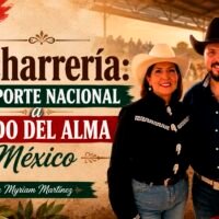 Myriam Martínez junto Raúl Villaseñor Villaseñor durante el Campeonato Estatal Charro Michoacán 2026
