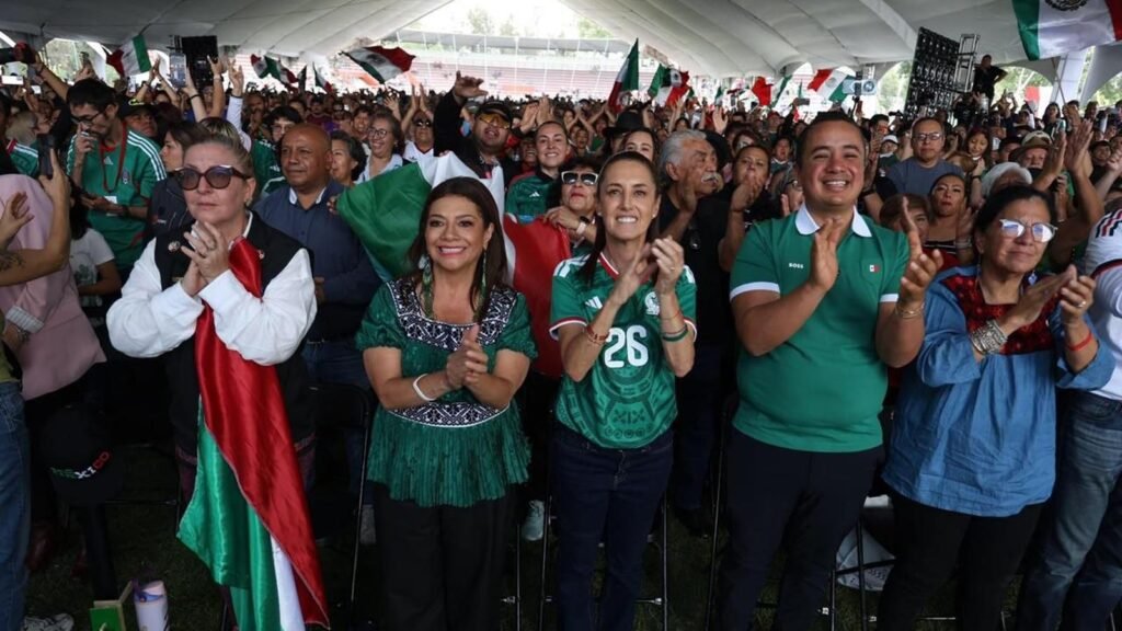 al lado del pueblo sheinbaum vive el inicio del mundial 2026 en méxico