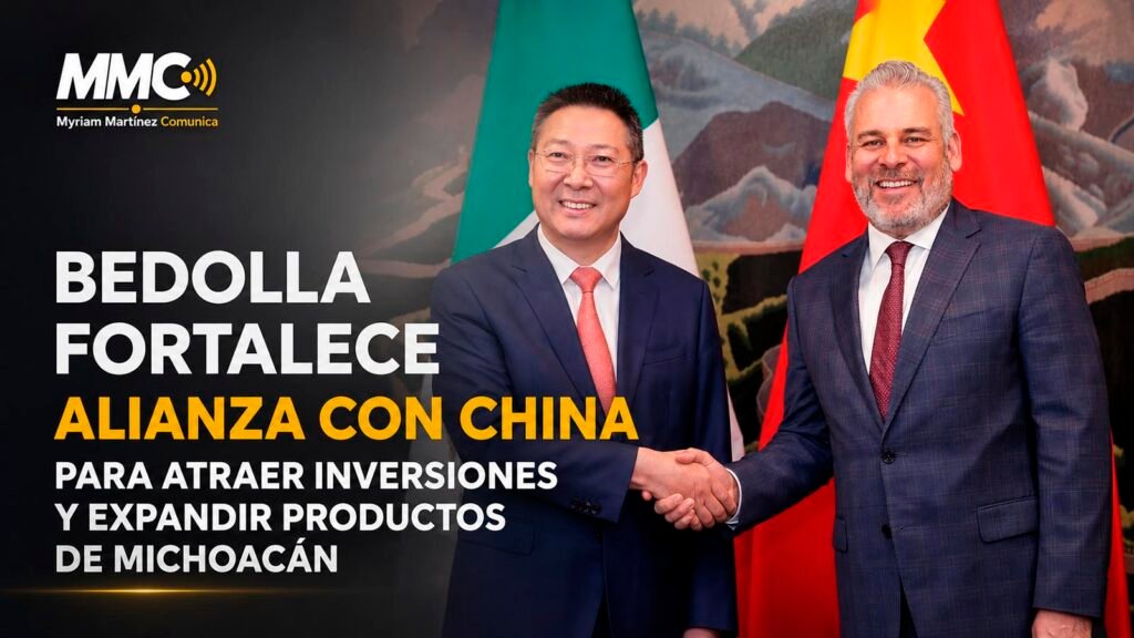 Alfredo Ramírez Bedolla y el embajador Chen Daojiang fortalecen la cooperación entre Michoacán y China.