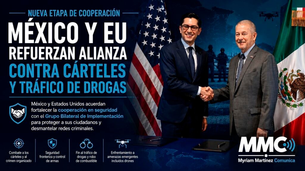 Representantes de México y Estados Unidos durante una reunión de coordinación en materia de seguridad.