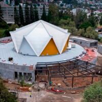 Recreación de un domo de proyección de 360 grados en el Planetario de Morelia.