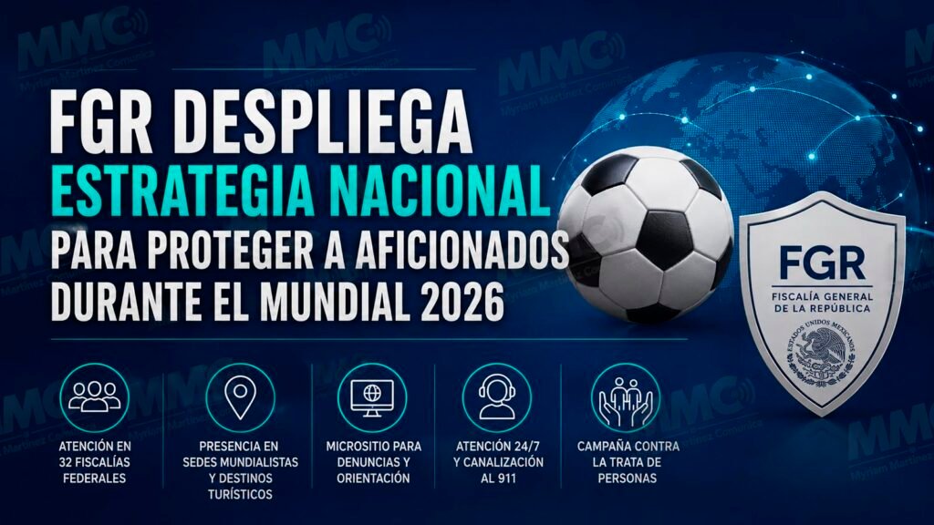 estrategia de la FGR contempla presencia especial en sedes mundialistas y destinos turísticos.
