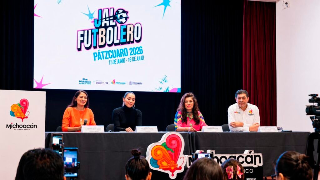 Plaza Vasco de Quiroga de Pátzcuaro será sede del Jalo Futbolero del 11 de junio al 19 de julio, periodo en el que se transformará en una gran tribuna deportiva y turística