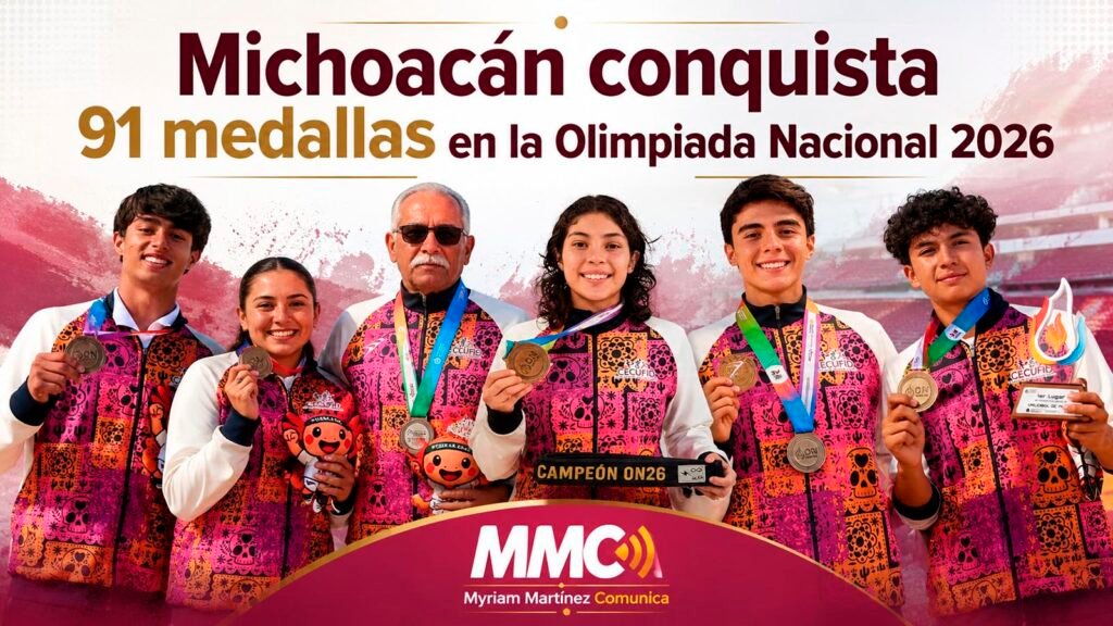 Medallistas de Michoacán que ganaron en la Olimpiada Nacional 2026.
