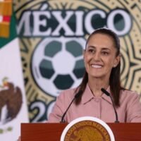 Claudia Sheinbaum en rueda de prensa el día de la inauguración del mundial