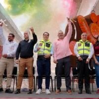 Alfredo Ramírez Bedolla durante la inauguración del Paso Eréndira en Morelia.