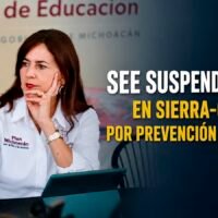 Autoridades educativas suspendieron clases en ocho municipios de Michoacán por la tormenta tropical Boris.