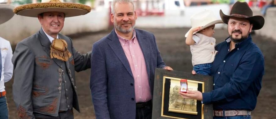 El gobernador Alfredo Ramírez Bedolla durante la inauguración de la Segunda Fase del Campeonato Estatal Charro Michoacán 2026.