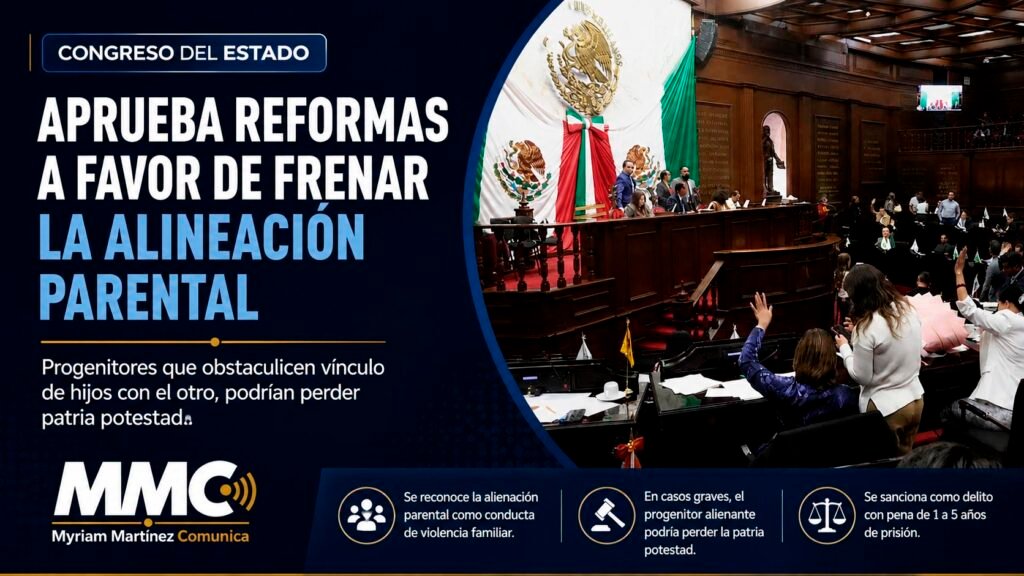 Diputadas y diputados durante la sesión en la que aprobaron la reforma sobre alienación parental en Michoacán.