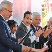 Alfredo Ramírez Bedolla durante la clausura del ciclo escolar 2025-2026 en Morelia.